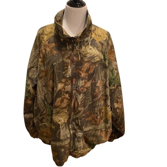Vintage Walls Camo Jacket Men Sz 2X USA Leading the Way Outdoor Hunting Work